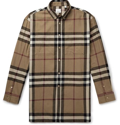 burberry brown shirt|burberry flannel shirt men's.